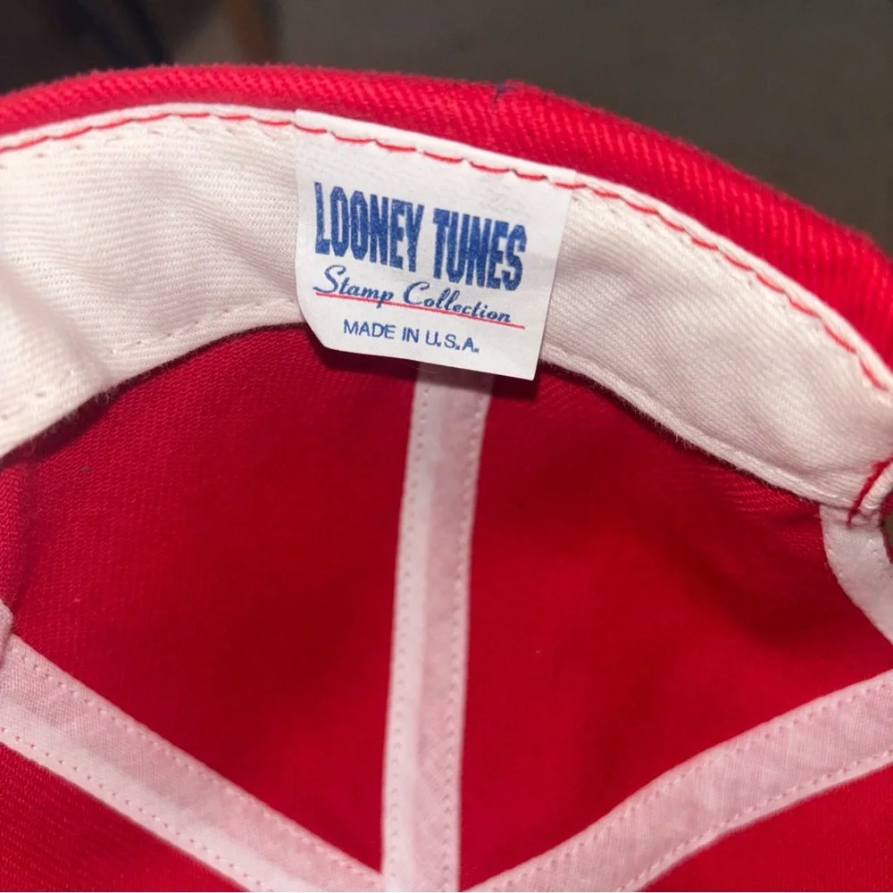 Vintage Looney Tunes Stamp Collection US Mail Bugs Bunny Snapback Hat Cap - Picture 6 of 6